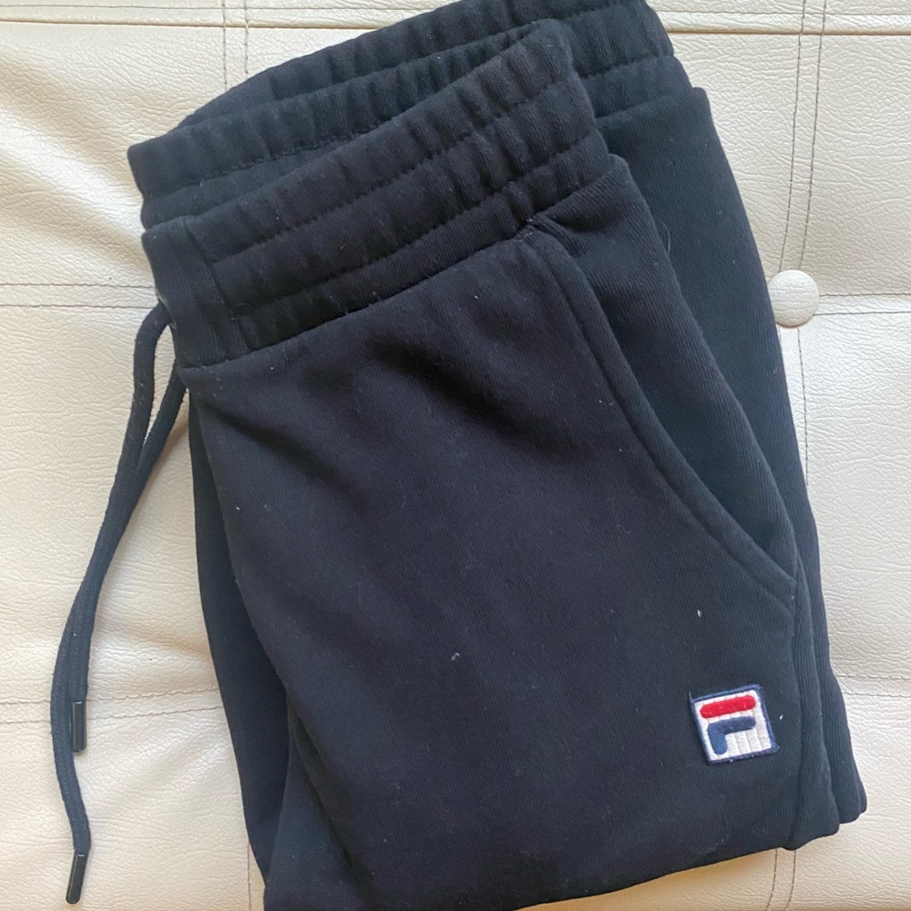 Black Fila Womens Fleece Joggers